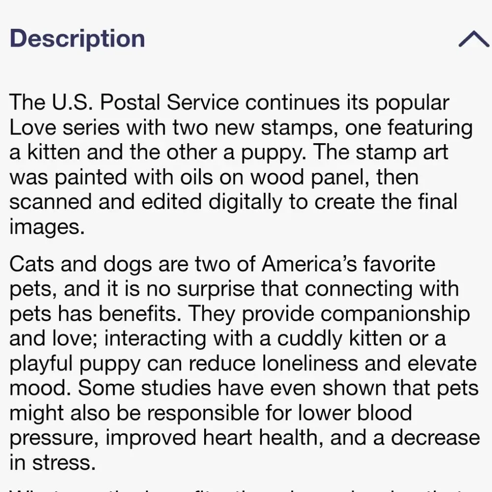 100 Forever 2023 Love Stamps Kitten Puppy First Class USPS‎ Postage Mail Dog Cat